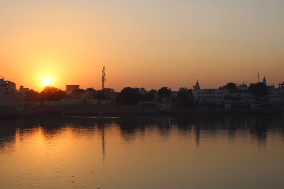 Sunset at Lake Pushkar