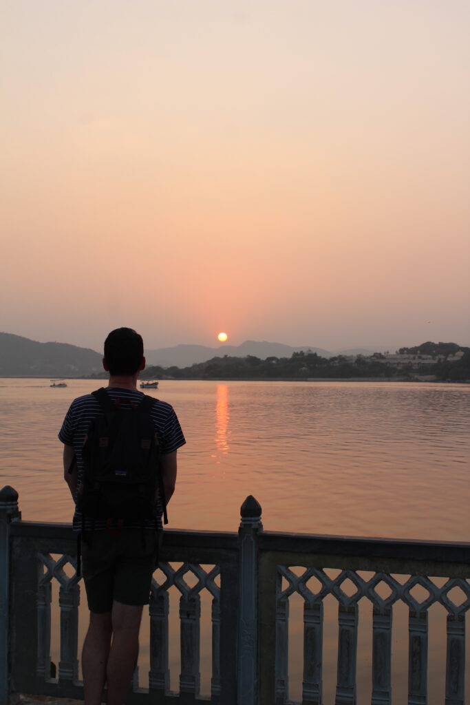 sunset in Udaipur