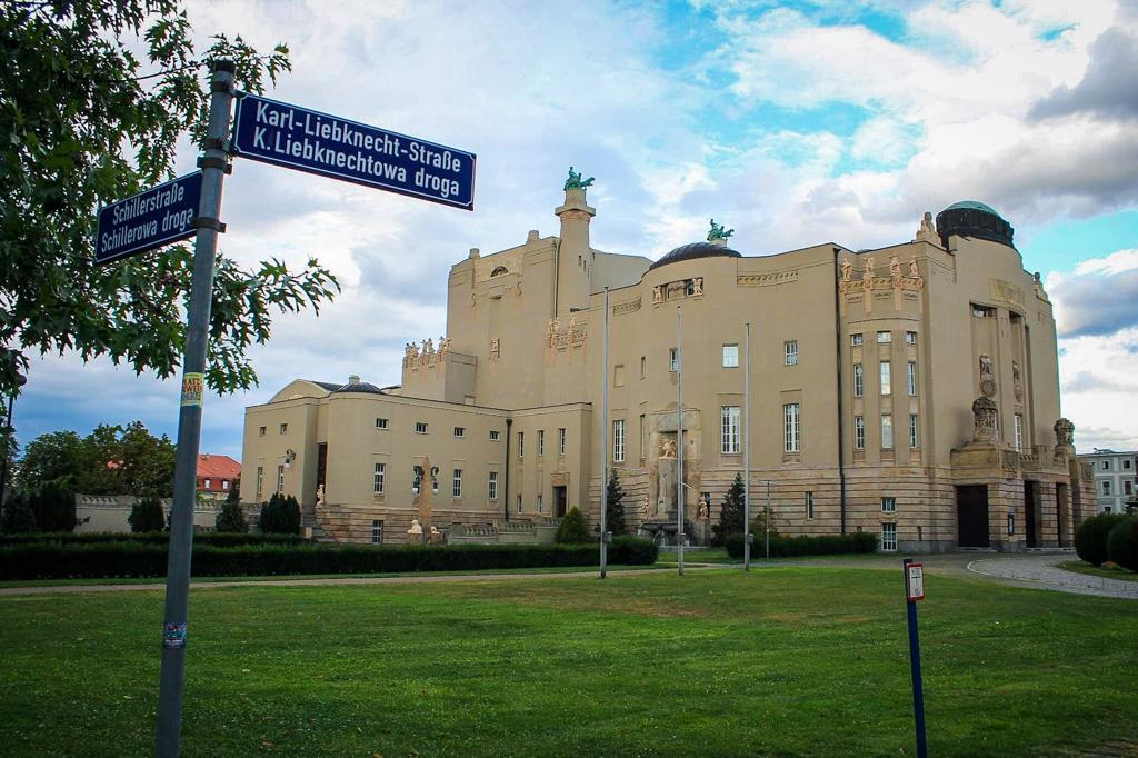 The monumental building of Staatstheater Cottbus