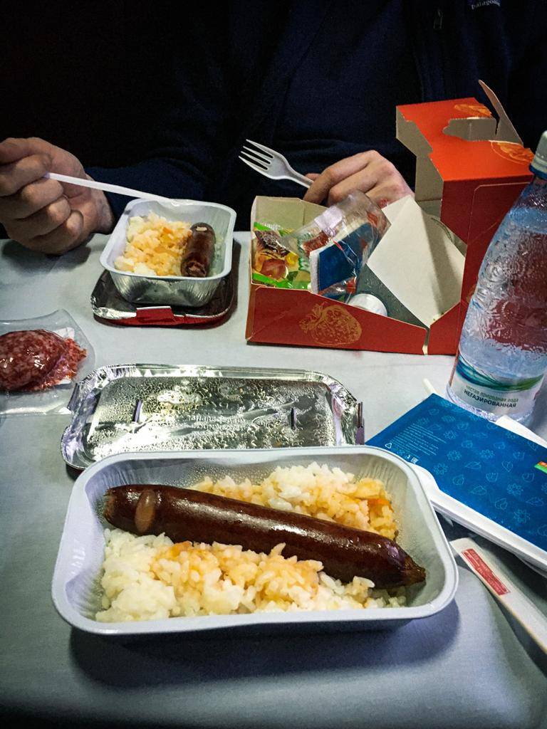 The food on the Trans-Siberian railway is nothing special