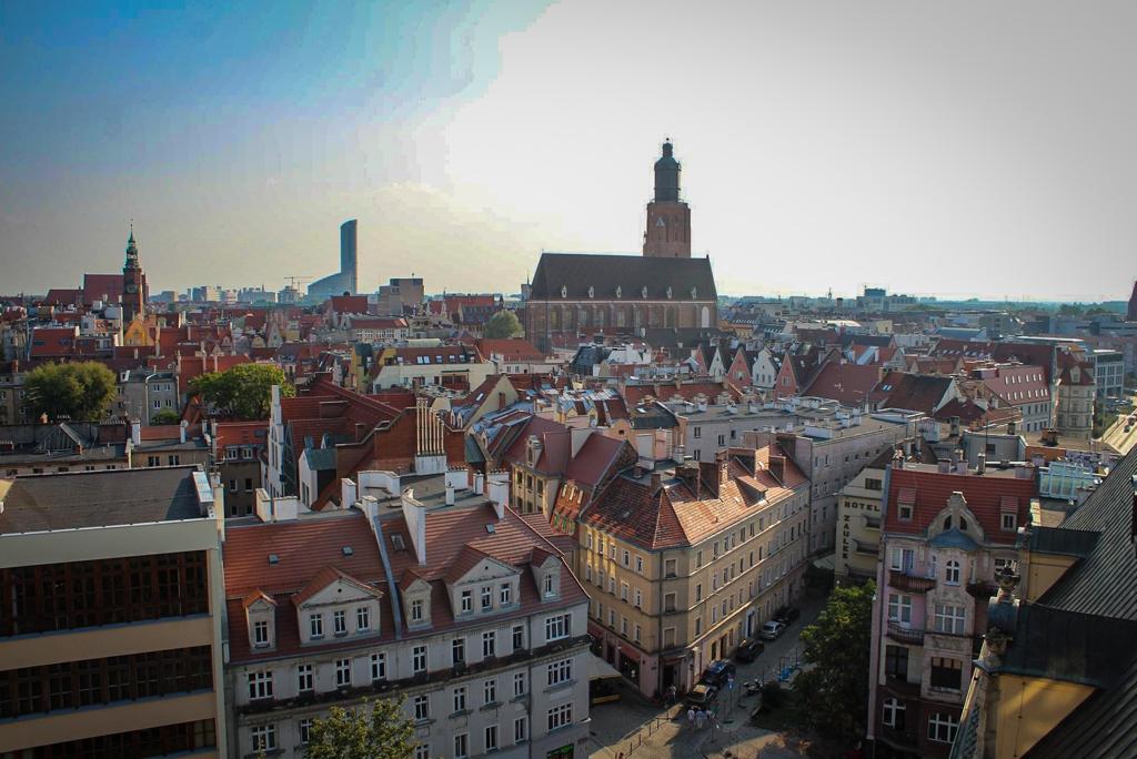 View of Wroclaw from the mathematical tower at the university 