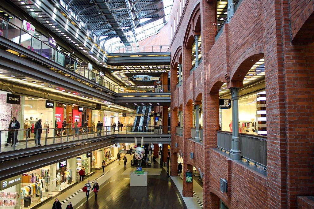 Shopping in Poznan at the old brewery 