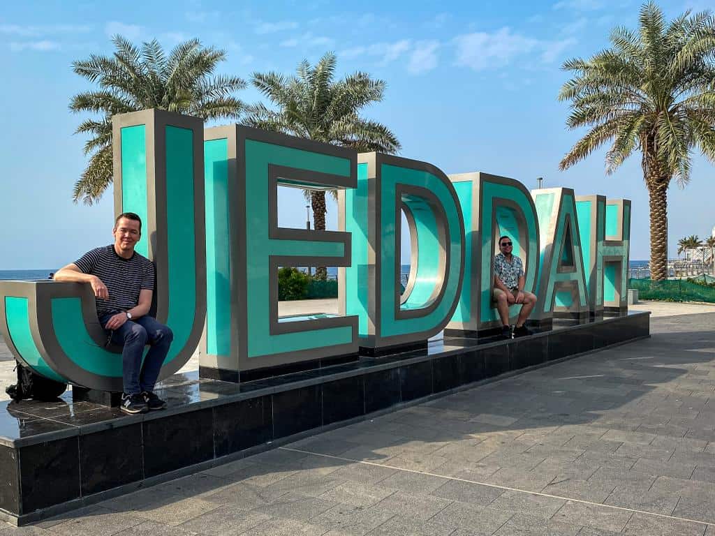 THE Jeddah sign is one of the places to visit in Jeddah