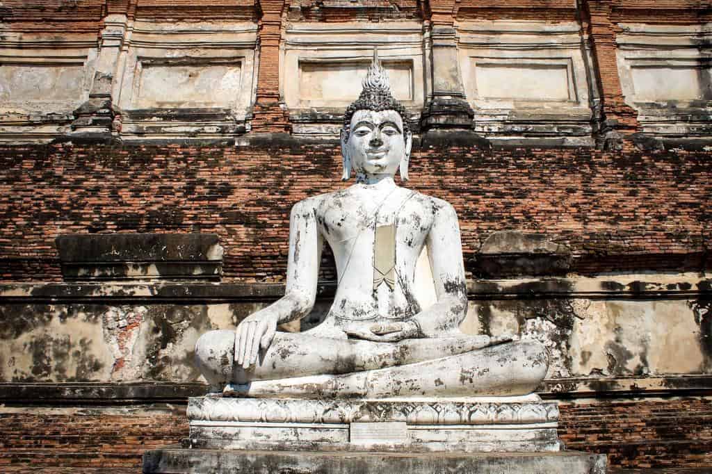 Budda statue at the temples in Ayutthaya 