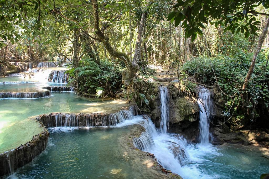 what to do in Luang Prabang: visit the Luang Si waterfalls